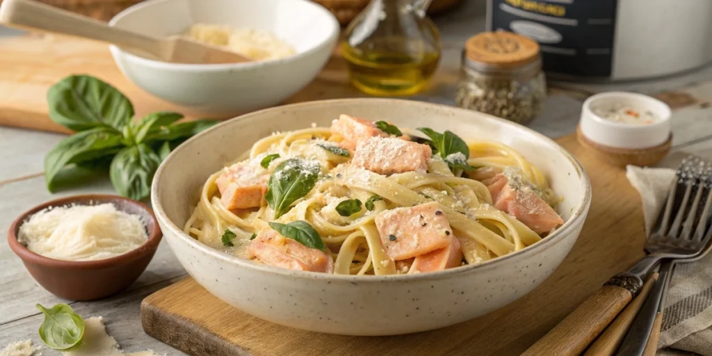 salmon alfredo